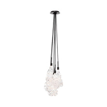 Load image into Gallery viewer, Blossom Cluster LED Pendant Light in Matte Black (6-Light).
