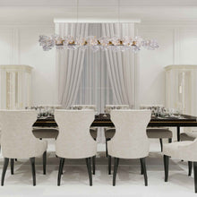 Load image into Gallery viewer, Blossom LED Linear Pendant Light in dining room.
