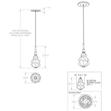 Load image into Gallery viewer, Blossom LED Pendant Light in living room.
