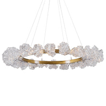 Load image into Gallery viewer, Blossom Ring LED Chandelier in Heritage Brass (50-Inch).
