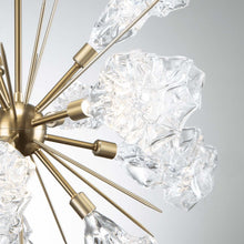Load image into Gallery viewer, Blossom Starburst LED Chandelier in Detail.

