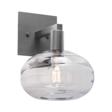 Load image into Gallery viewer, Coppa Wall Light in Metallic Beige Silver/Clear Glass.
