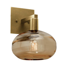 Load image into Gallery viewer, Coppa Wall Light in Gilded Brass/Bronze Glass.
