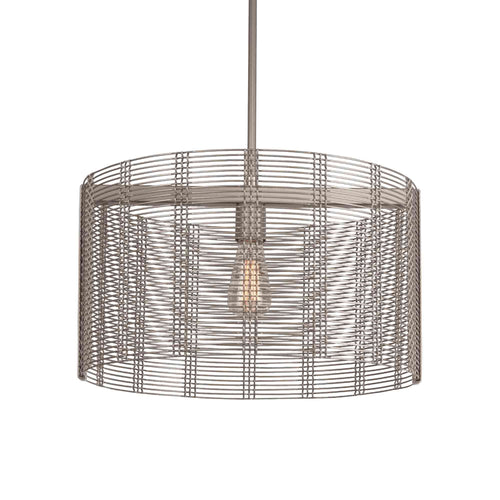 Downtown Mesh Drum Exposed Bulbs Pendant Light.