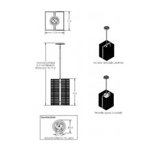 Load image into Gallery viewer, Downtown Mesh Oversized Pendant Light - line drawing.
