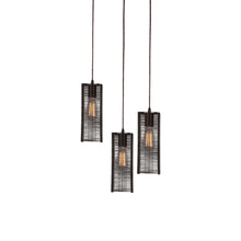 Load image into Gallery viewer, Downtown Mesh Round Multi Light Exposed Bulbs Pendant Light.
