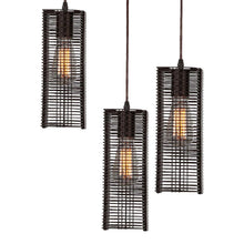 Load image into Gallery viewer, Downtown Mesh Round Multi Light Exposed Bulbs Pendant Light in Detail.
