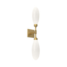 Load image into Gallery viewer, Fiori LED Wall Light in Gilded Brass (2-Light).
