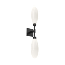 Load image into Gallery viewer, Fiori LED Wall Light in Matte Black (2-Light).
