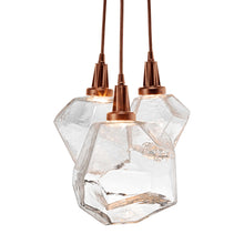 Load image into Gallery viewer, Gem Cluster LED Pendant Light in Oil Rubbed Bronze/Clear Glass (3-Light).
