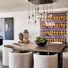 Load image into Gallery viewer, Gem Grand LED Multi Light Pendant Light in dining room.
