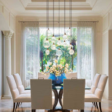 Load image into Gallery viewer, Gem Grand LED Multi Light Pendant Light in dining room.
