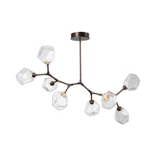 Load image into Gallery viewer, Gem Modern Branch LED Pendant Light in Flat Bronze/Clear Glass (8-Light).
