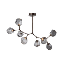Load image into Gallery viewer, Gem Modern Branch LED Pendant Light in Flat Bronze/Smoke Glass (8-Light).
