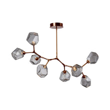 Load image into Gallery viewer, Gem Modern Branch LED Pendant Light in Oil Rubbed Bronze/Smoke Glass (8-Light).
