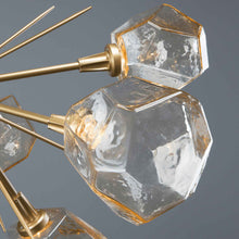 Load image into Gallery viewer, Gem Oval Starburst LED Chandelier in Detail.
