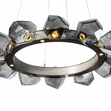 Load image into Gallery viewer, Gem Radial Ring LED Chandelier in Detail.
