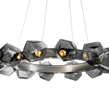 Load image into Gallery viewer, Gem Radial Ring LED Chandelier in Detail.
