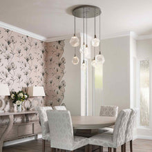 Load image into Gallery viewer, Gem Round LED Multi Light Pendant Light in living room.

