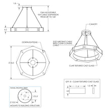 Load image into Gallery viewer, Glacier LED Chandelier - line drawing.
