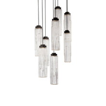Load image into Gallery viewer, Ledgestone Round LED Multi Light Pendant Light in Detail.
