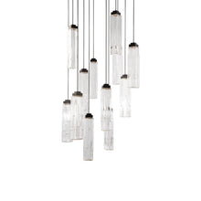 Load image into Gallery viewer, Ledgestone Square LED Multi Light Pendant Light in Detail.
