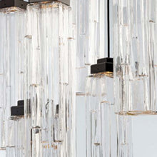 Load image into Gallery viewer, Ledgestone Square LED Multi Light Pendant Light in Detail.
