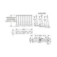 Load image into Gallery viewer, Raindrop LED Linear Pendant Light - line drawing.
