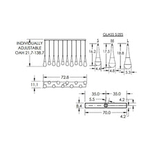 Load image into Gallery viewer, Raindrop LED Linear Pendant Light - line drawing.
