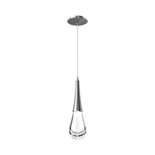 Load image into Gallery viewer, Raindrop LED Pendant Light in Satin Nickel.
