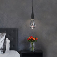 Load image into Gallery viewer, Raindrop LED Pendant Light in bedroom.
