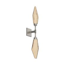 Load image into Gallery viewer, Rock Crystal LED Double Wall Light in Metallic Beige Silver/Chilled - Bronze.
