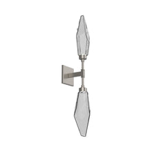 Load image into Gallery viewer, Rock Crystal LED Double Wall Light in Metallic Beige Silver/Chilled - Smoke.
