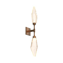 Load image into Gallery viewer, Rock Crystal LED Double Wall Light in Oil Rubbed Bronze/Chilled - Amber.
