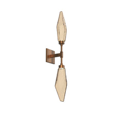Load image into Gallery viewer, Rock Crystal LED Double Wall Light in Oil Rubbed Bronze/Chilled - Bronze.
