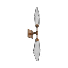 Load image into Gallery viewer, Rock Crystal LED Double Wall Light in Oil Rubbed Bronze/Chilled - Smoke.
