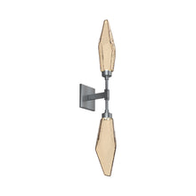 Load image into Gallery viewer, Rock Crystal LED Double Wall Light in Satin Nickel/Chilled - Bronze.
