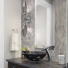 Load image into Gallery viewer, Rock Crystal LED Double Wall Light in bathroom.

