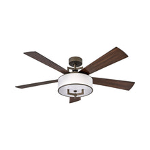 Load image into Gallery viewer, Hampton Led Ceiling Fan in Metallic Matte Bronze.
