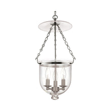 Load image into Gallery viewer, Hampton Pendant Light Medium/Polished Nickel/Clear.

