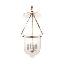 Load image into Gallery viewer, Hampton Pendant Light Large/Aged Brass/Snowflakes.
