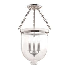 Load image into Gallery viewer, Hampton Semi Flush Mount Ceiling Light Large/Polished Nickel/Clear.
