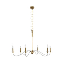 Load image into Gallery viewer, Hanover Chandelier in 6-Light/Burnished Brass.
