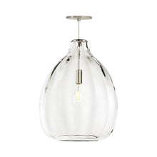 Load image into Gallery viewer, Harper Pendant Light in Clear/Satin Nickel.
