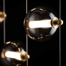 Load image into Gallery viewer, Abacus Floor to Ceiling Plug-In LED Light in Detail.
