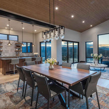 Load image into Gallery viewer, Apothecary Linear Pendant Light in dining room.
