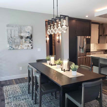 Load image into Gallery viewer, Apothecary Linear Pendant Light in dining room.
