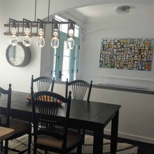 Load image into Gallery viewer, Apothecary Linear Pendant Light in dining room.
