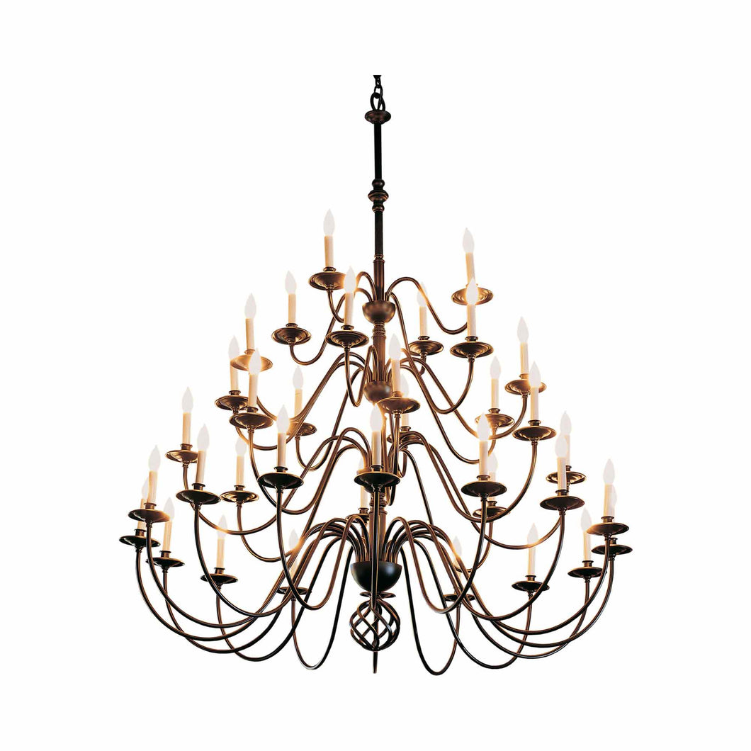 Ball Basket Chandelier in 21-Light/Mahogany.