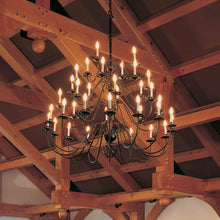 Load image into Gallery viewer, Ball Basket Chandelier in living room.
